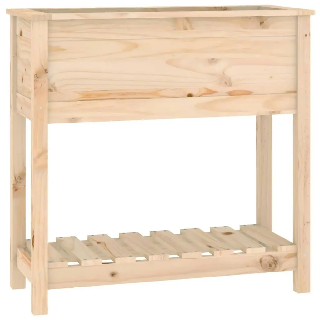 Planter with Shelf 82.5x34.5x81 cm Solid Wood Pine 823759