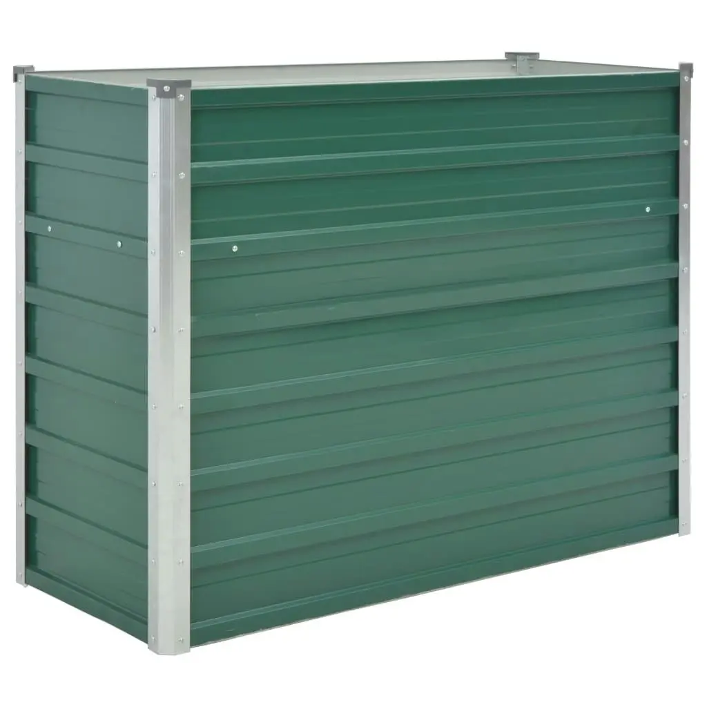 Garden Raised Bed Galvanised Steel 100x40x77 cm Green 44853