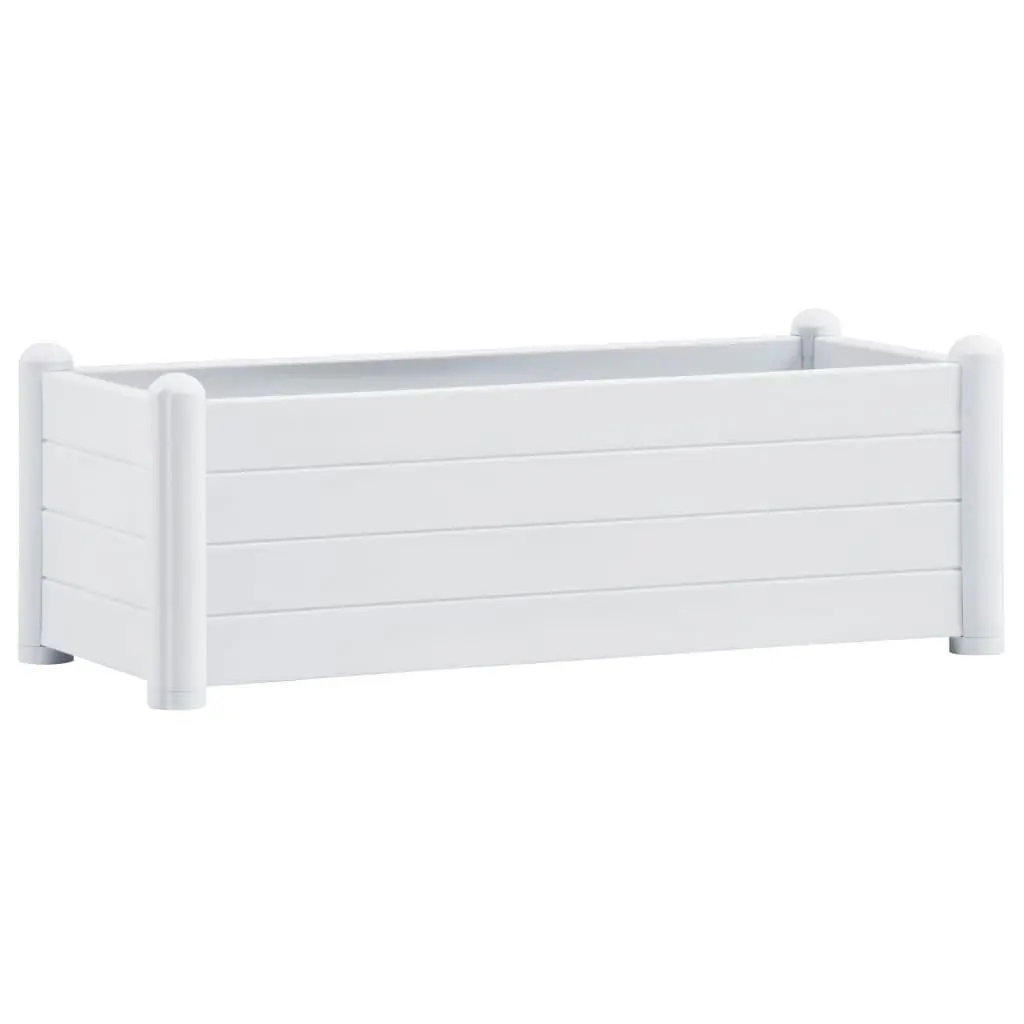 Garden Raised Bed PP White 100x43x35 cm 313975