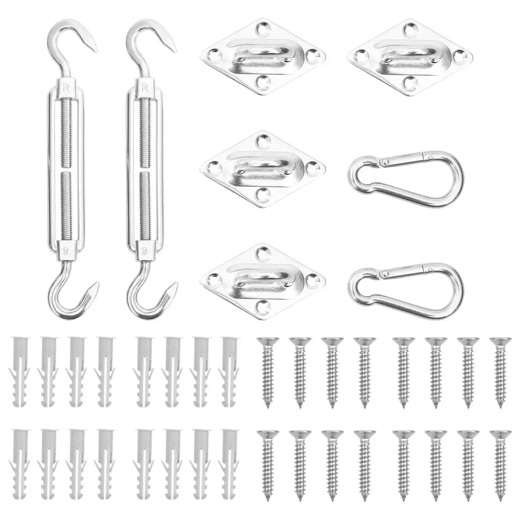 8 Piece Sunshade Sail Accessory Set Stainless Steel 310243