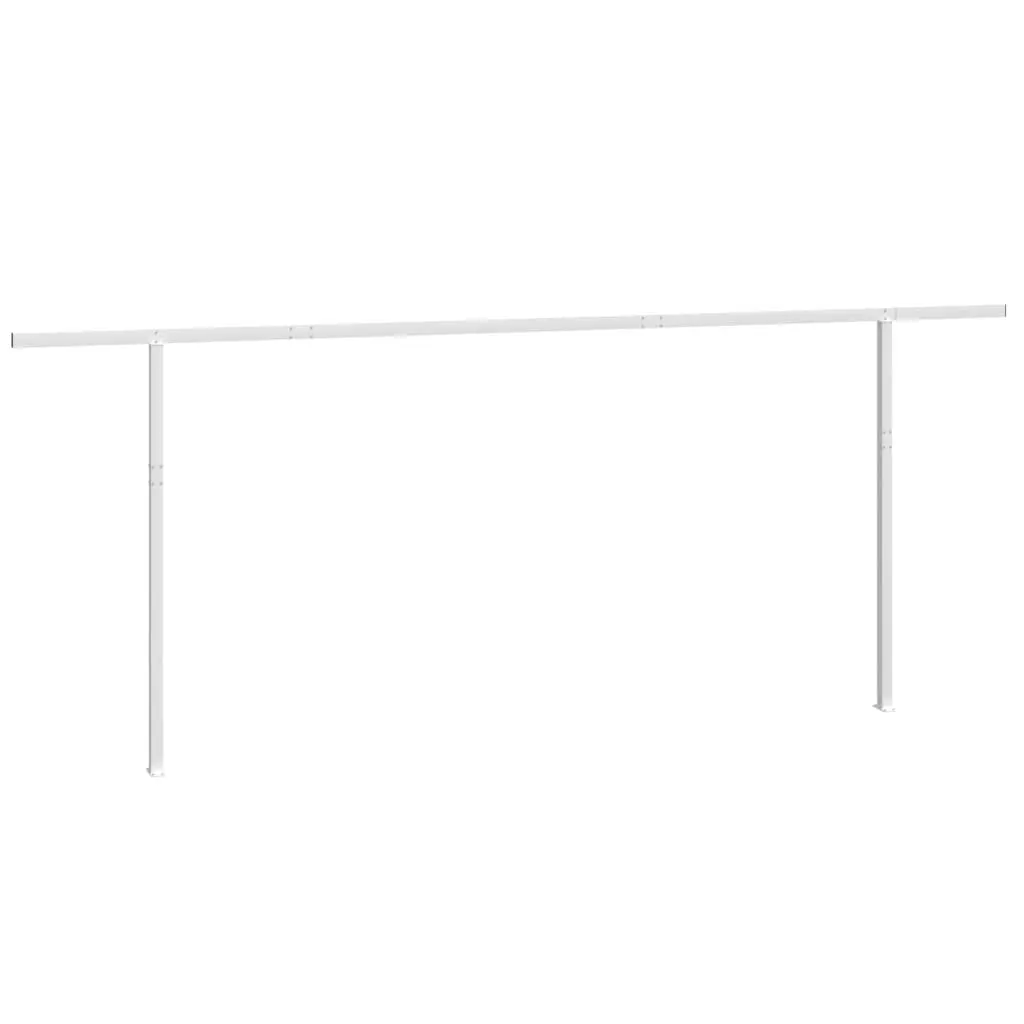 Awning Post Set White 600x245 cm Iron 315095