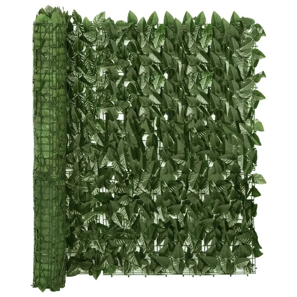 Balcony Screen with Dark Green Leaves 500x100 cm 315489