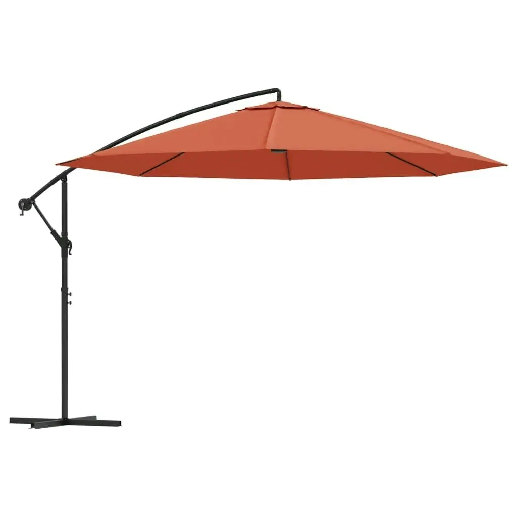 Cantilever Umbrella with Aluminium Pole 350 cm Terracotta 44508