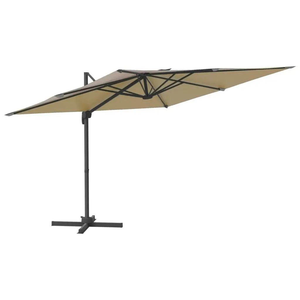 Cantilever Umbrella with Aluminium Pole Taupe 400x300 cm 319918