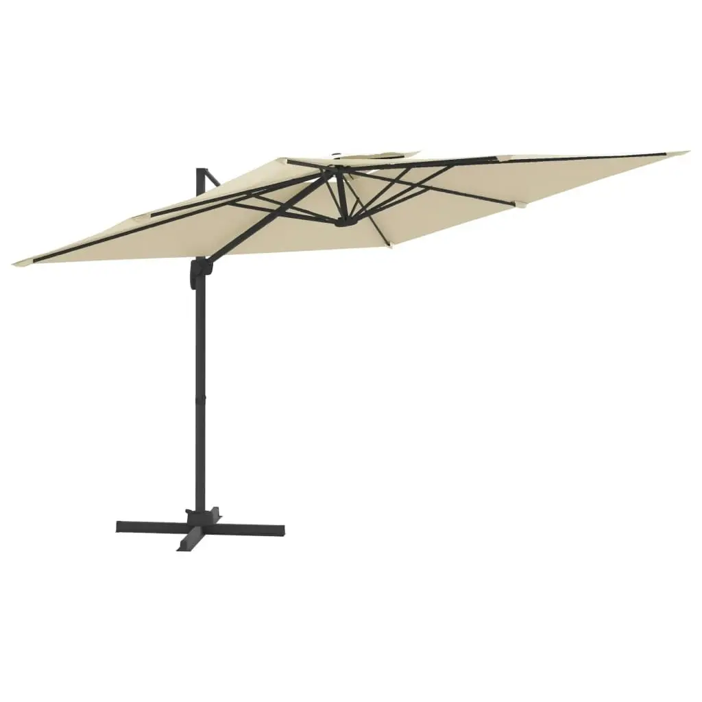 Double Top Cantilever Umbrella Sand White 300x300 cm 319943