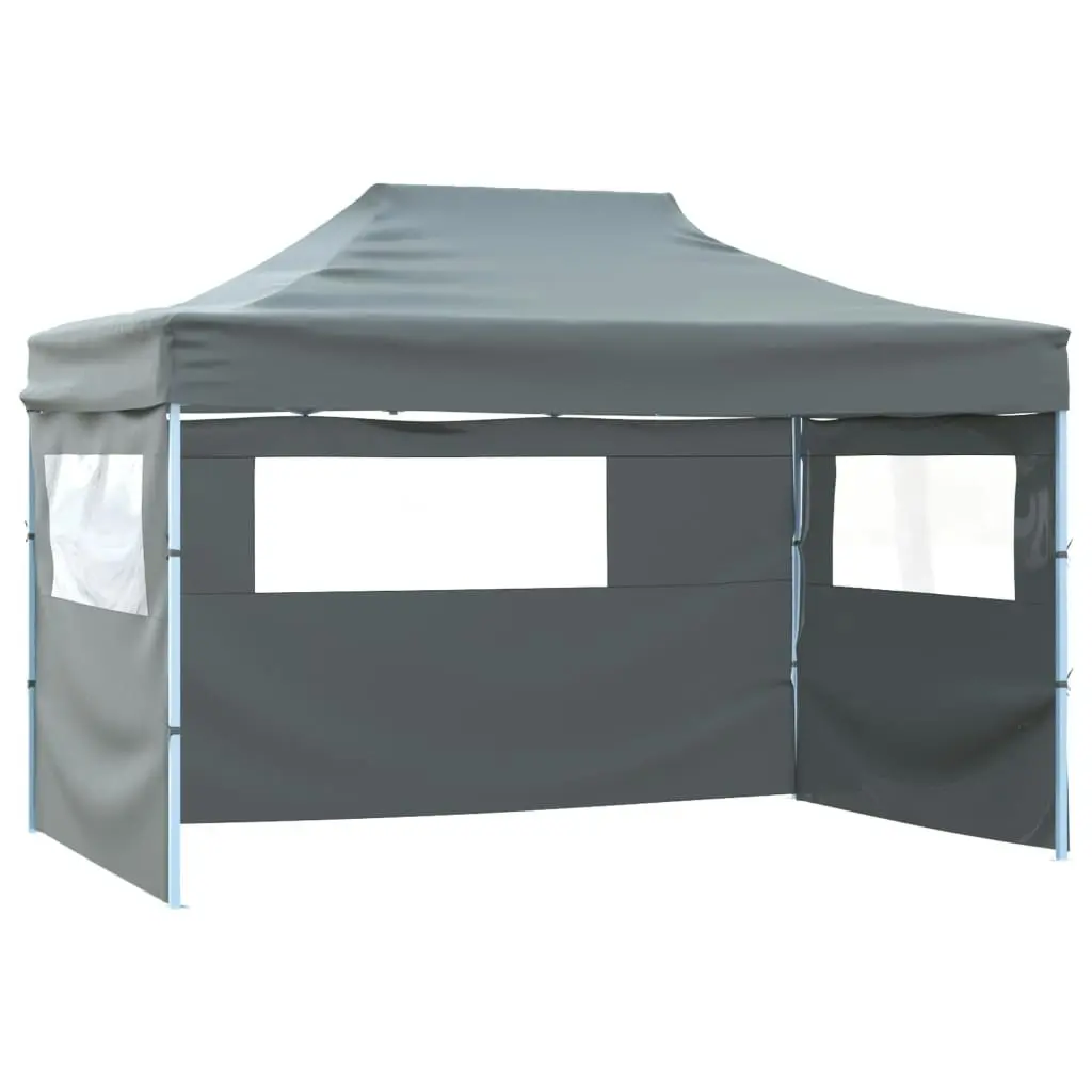 Foldable Tent with 3 Walls 3x4.5 m Anthracite 44973