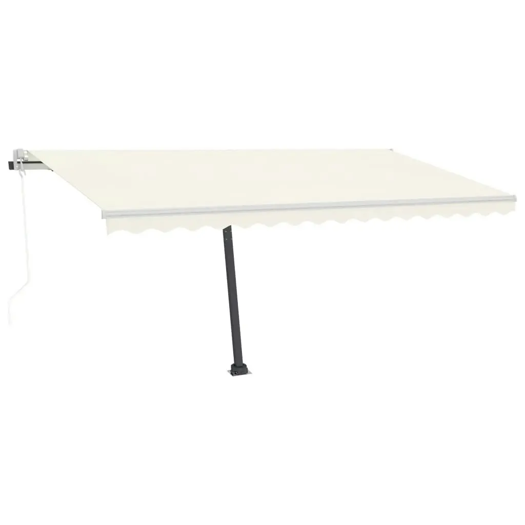 Freestanding Automatic Awning 400x300 cm Cream 3095842