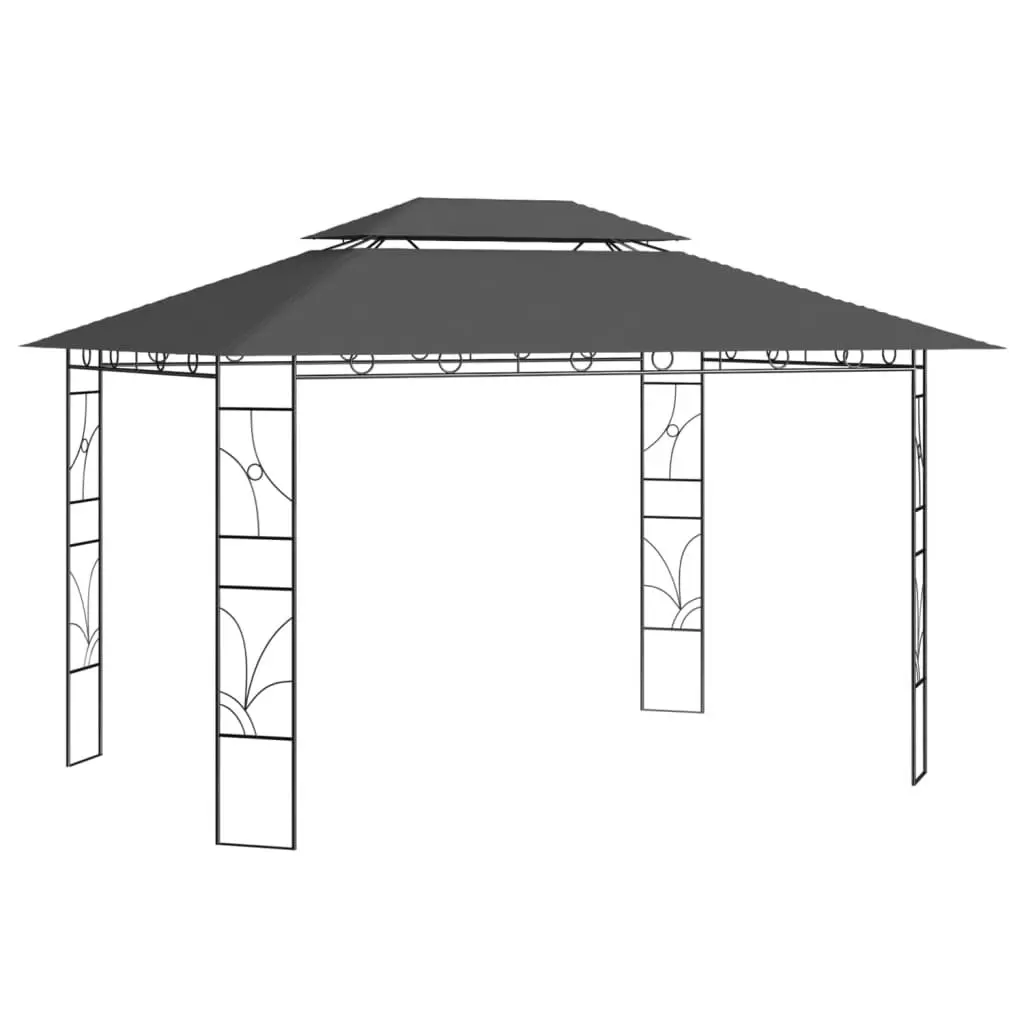 Gazebo 4x3x2.7 m Anthracite 160 g/mÂ² 313917