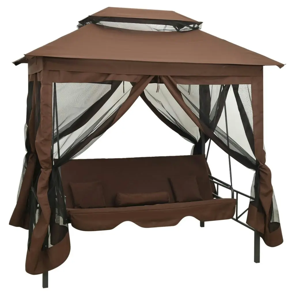 Gazebo Convertible Swing Bench Coffee 43240