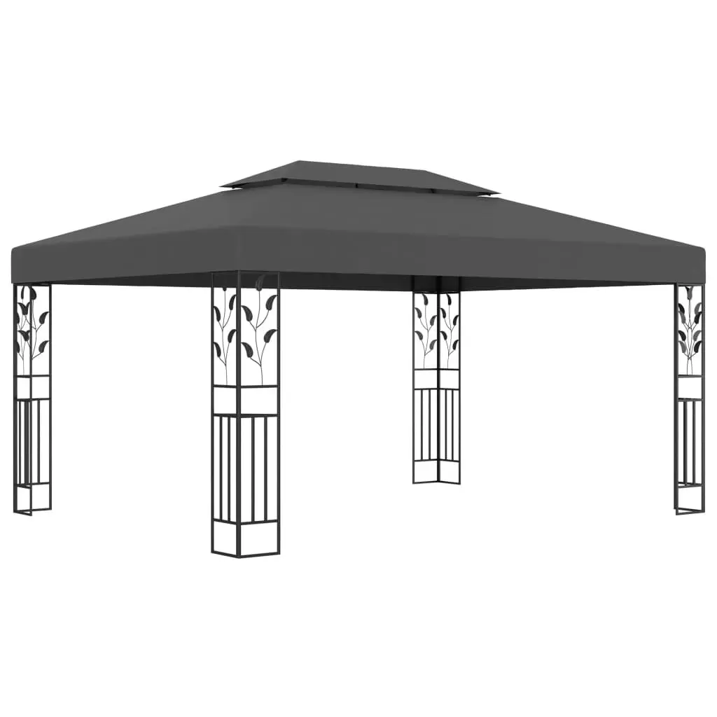 Gazebo with Double Roof 3x4m Anthracite 48031