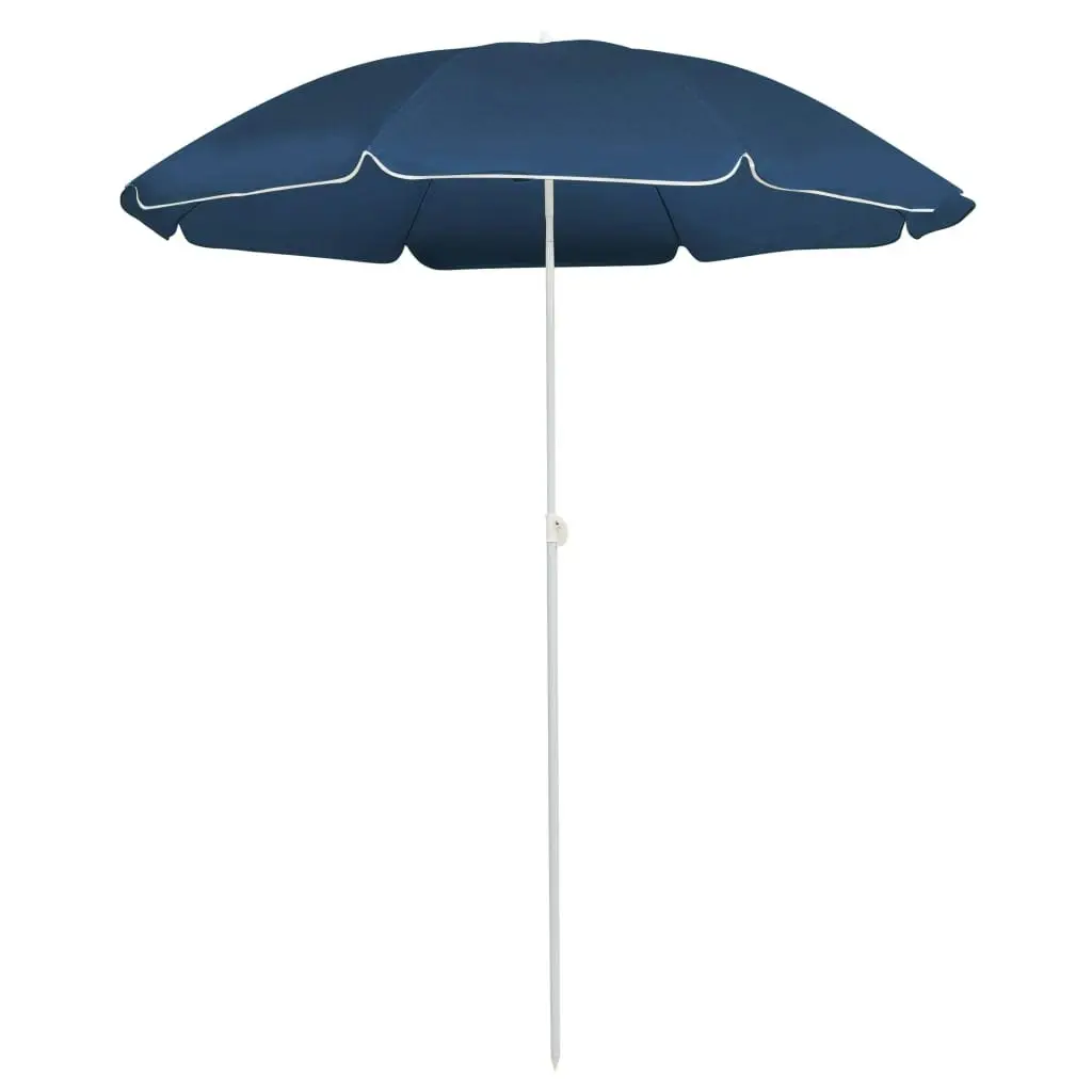 Outdoor Parasol with Steel Pole Blue 180 cm 315538