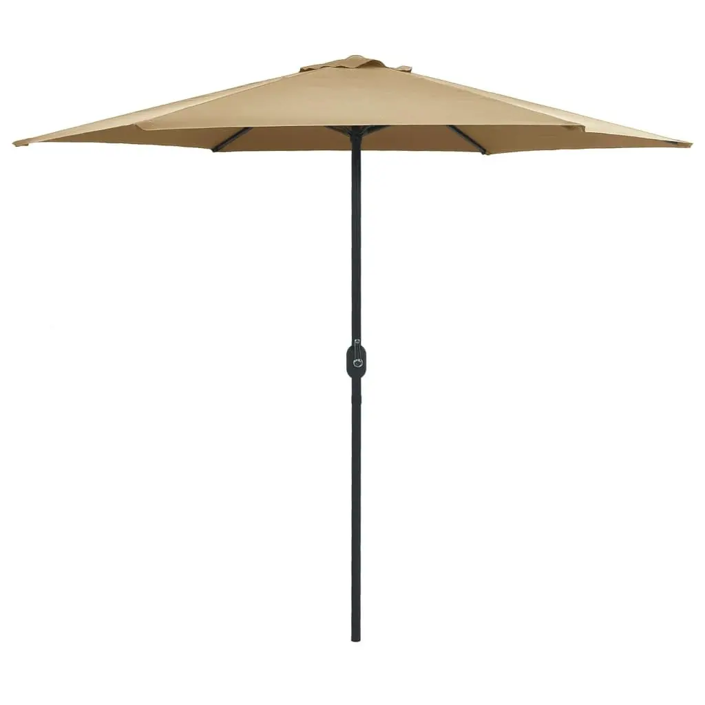 Outdoor Parasol with Aluminium Pole 270x246 cm Taupe 47347