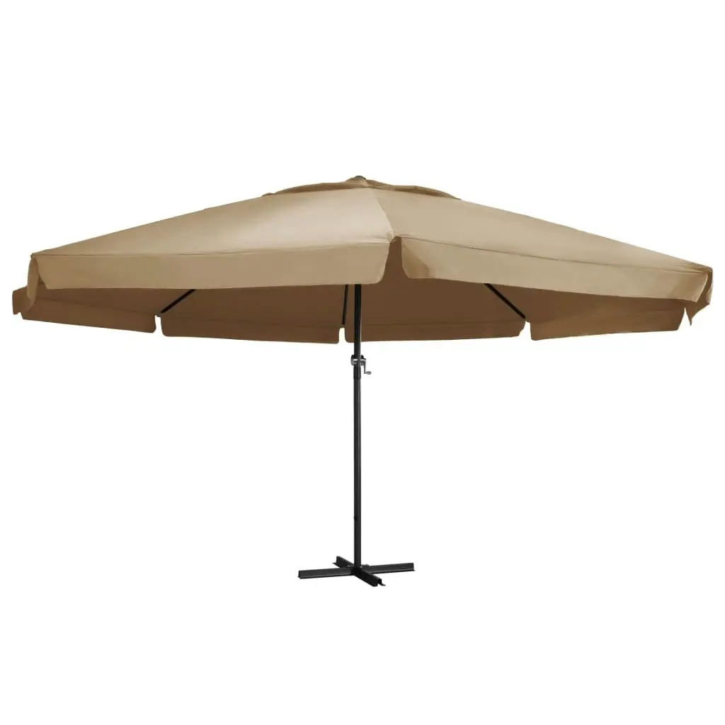 Outdoor Parasol with Aluminium Pole 600 cm Taupe 47373