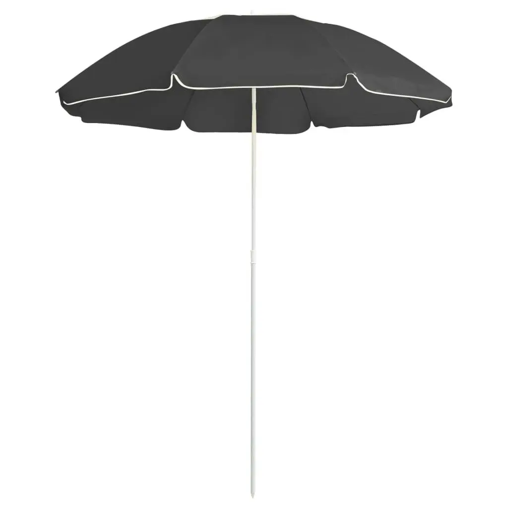 Outdoor Parasol with Steel Pole Anthracite 180 cm 315542