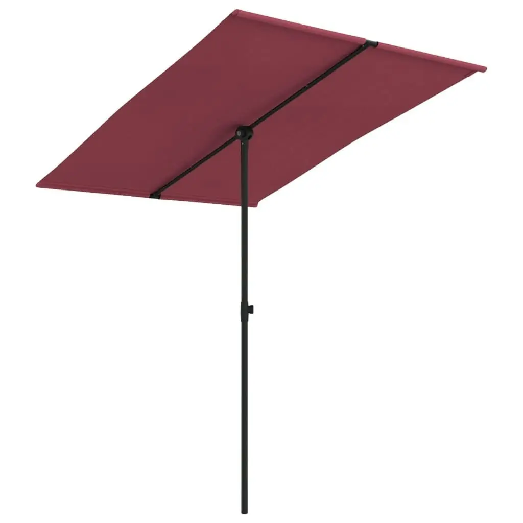 Outdoor Parasol with Aluminium Pole 2x1.5 m Bordeaux Red 47340