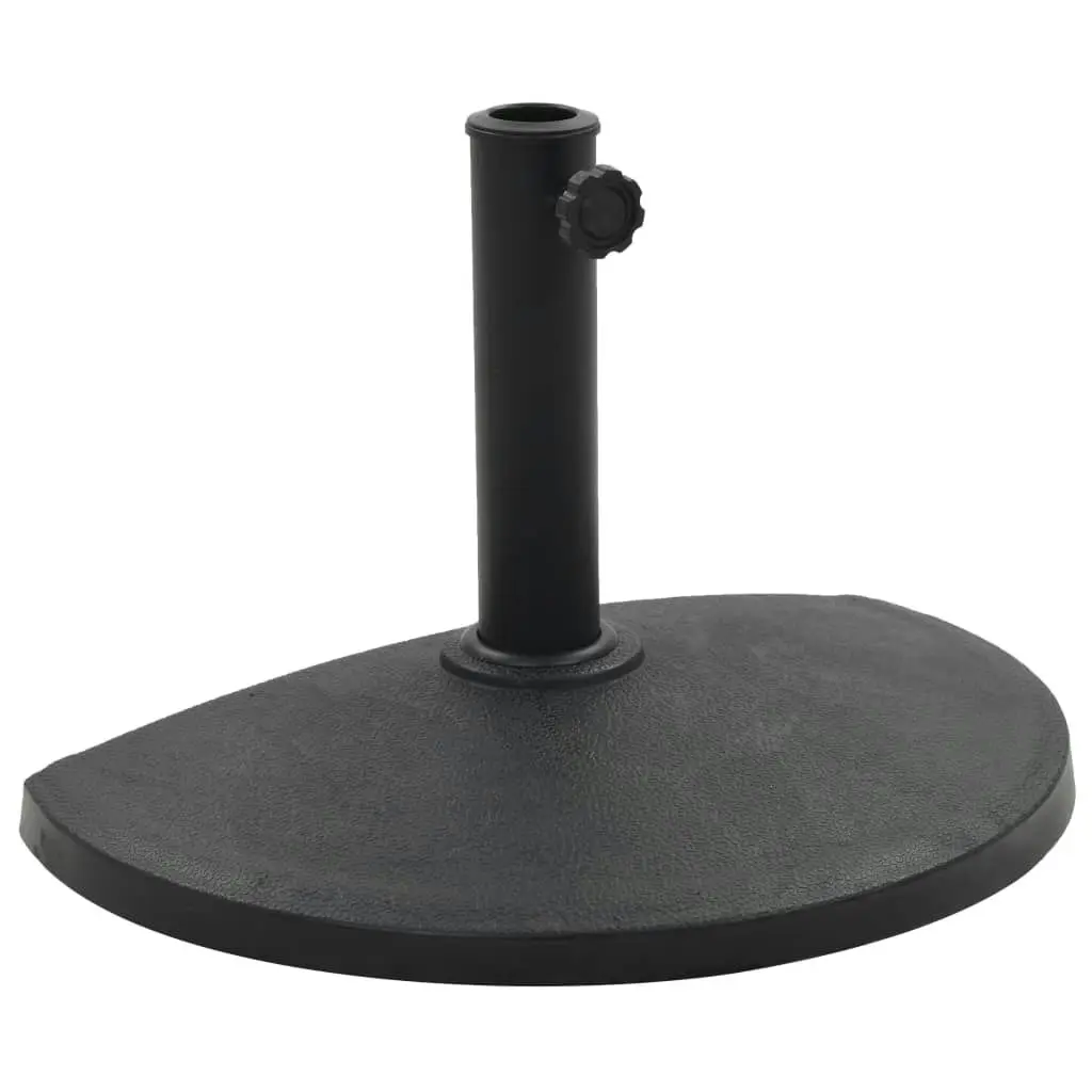 Parasol Base Half Round Polyresin 9 kg Black 45198