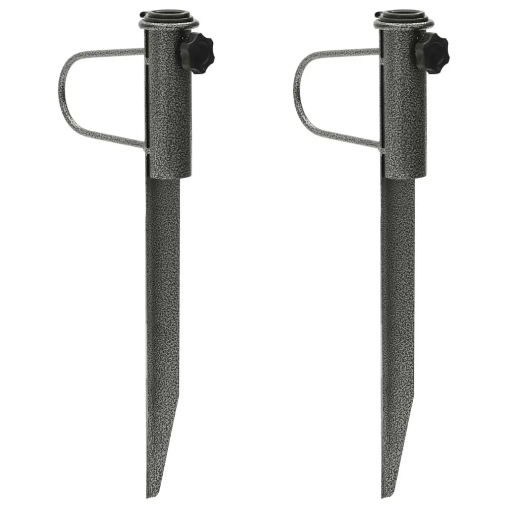 Parasol Stands with Spikes 2 pcs 19x42 cm Galvanised Steel 4003382