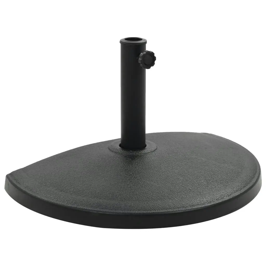 Parasol Base Half Round Polyresin 15 kg Black 45199