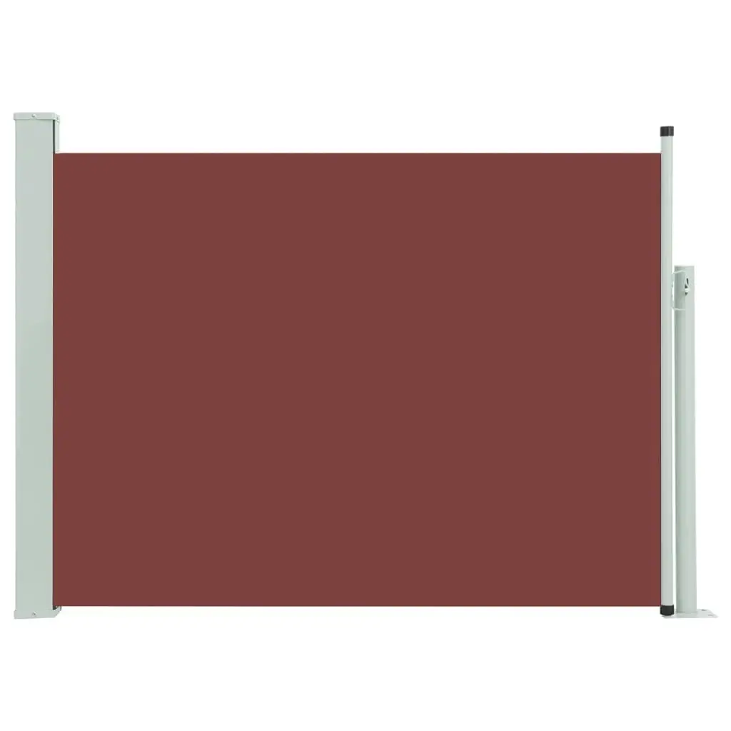 Patio Retractable Side Awning 100x500 cm Brown 48387