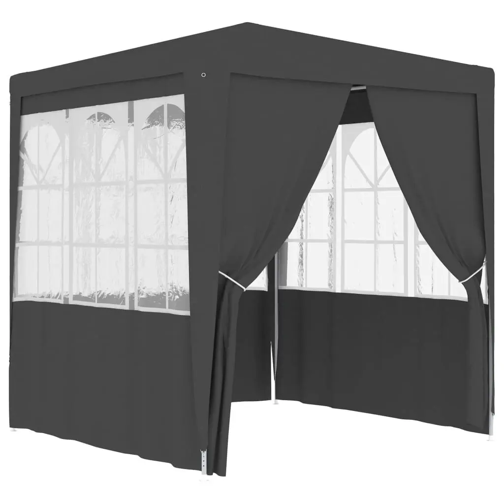 Professional Party Tent with Side Walls 2.5x2.5 m Anthracite 90 g/mÂ² 48533