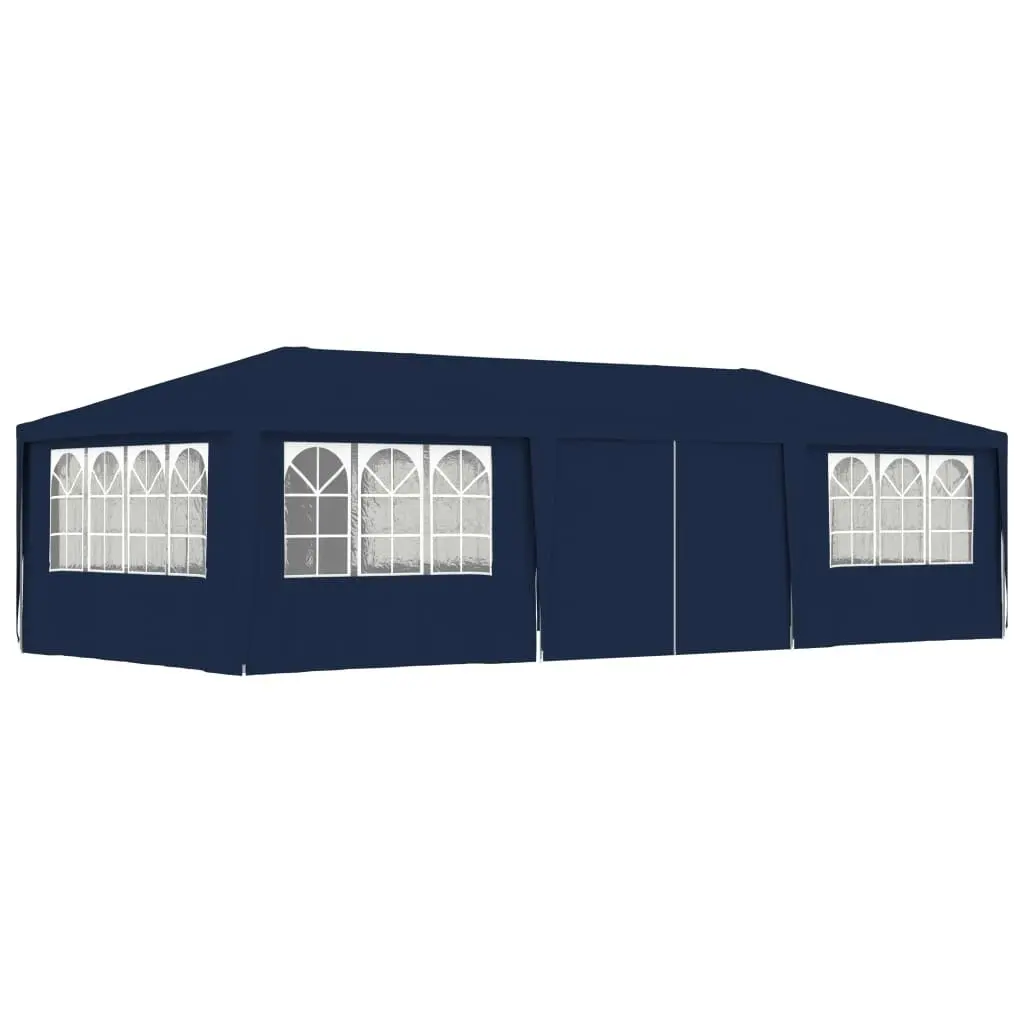 Professional Party Tent with Side Walls 4x9 m Blue 90 g/mÂ² 48530