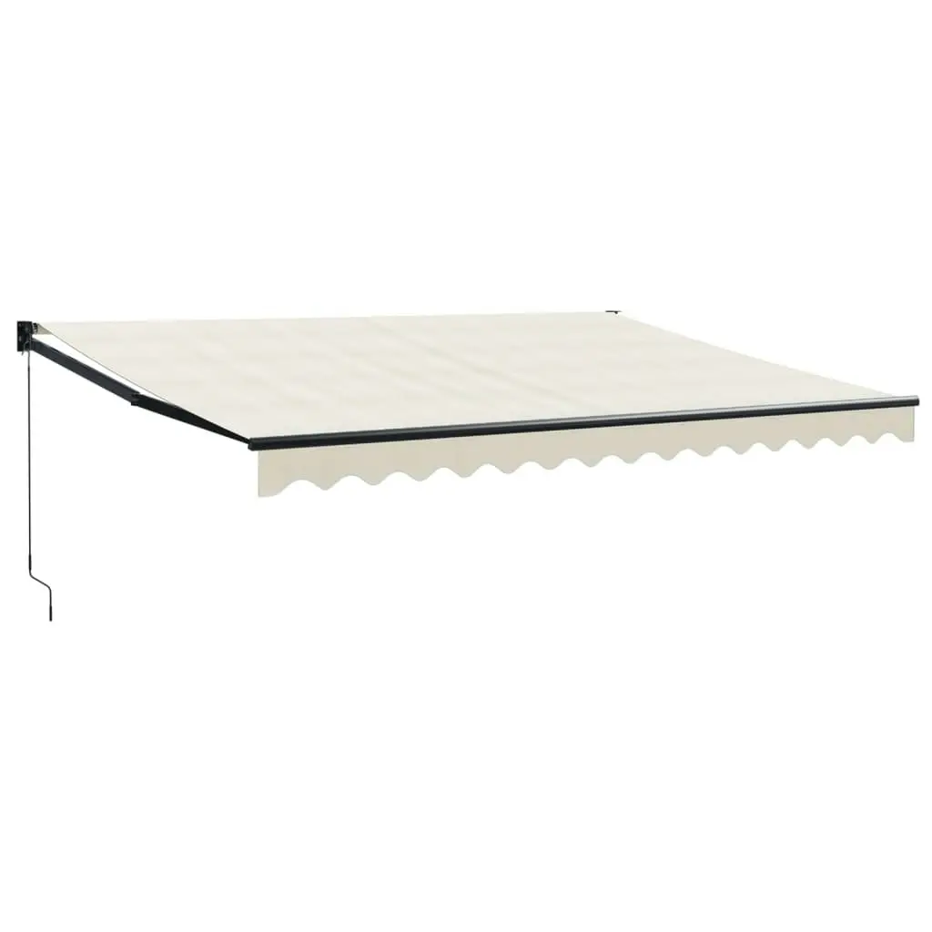 Retractable Awning Cream 4x3 m Fabric and Aluminium 3154453