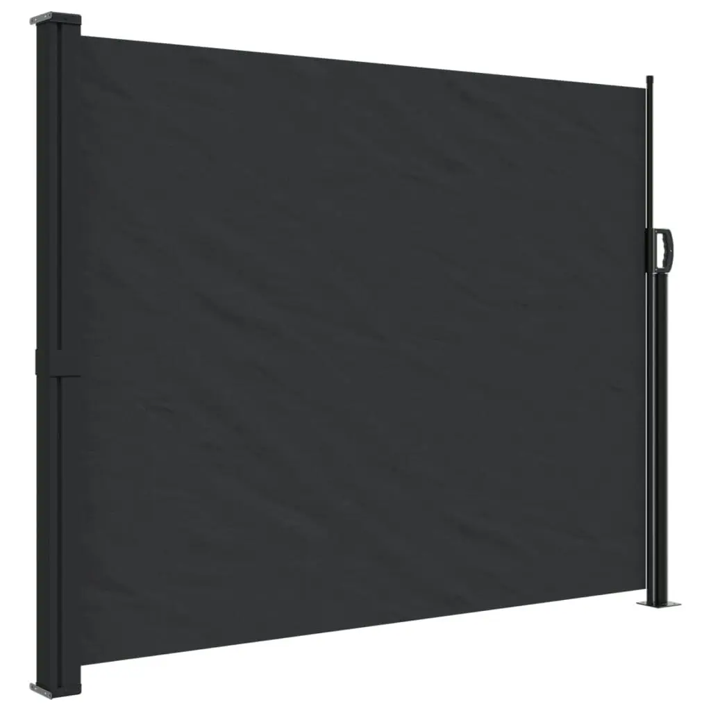 Retractable Side Awning Black 160x600 cm 4004519