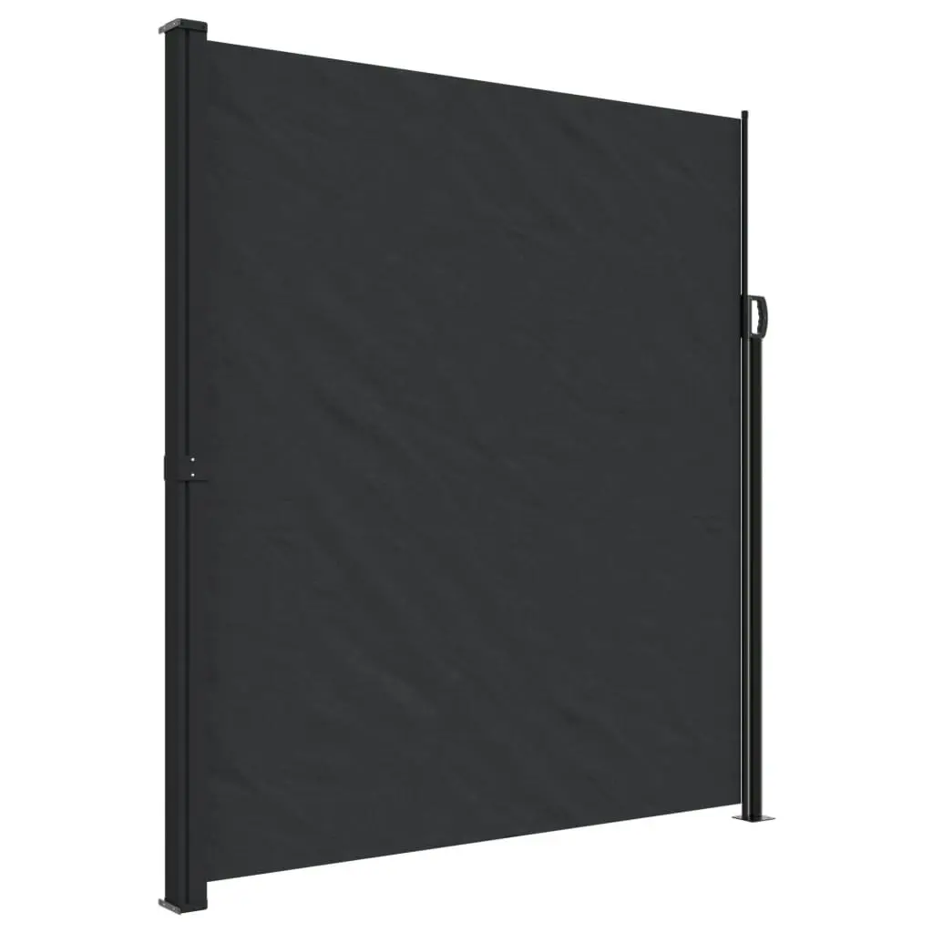 Retractable Side Awning Black 220x600 cm 4004564