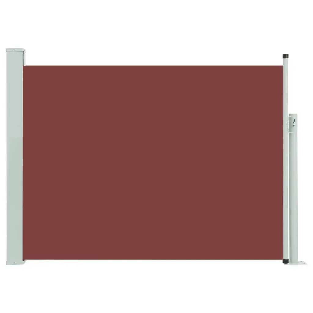 Patio Retractable Side Awning 120x500 cm Brown 48393