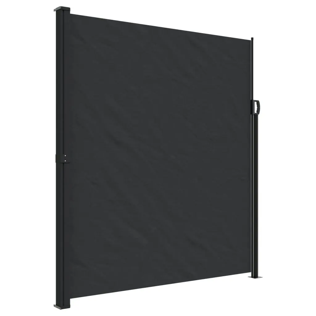 Retractable Side Awning Black 220x500 cm 4004474