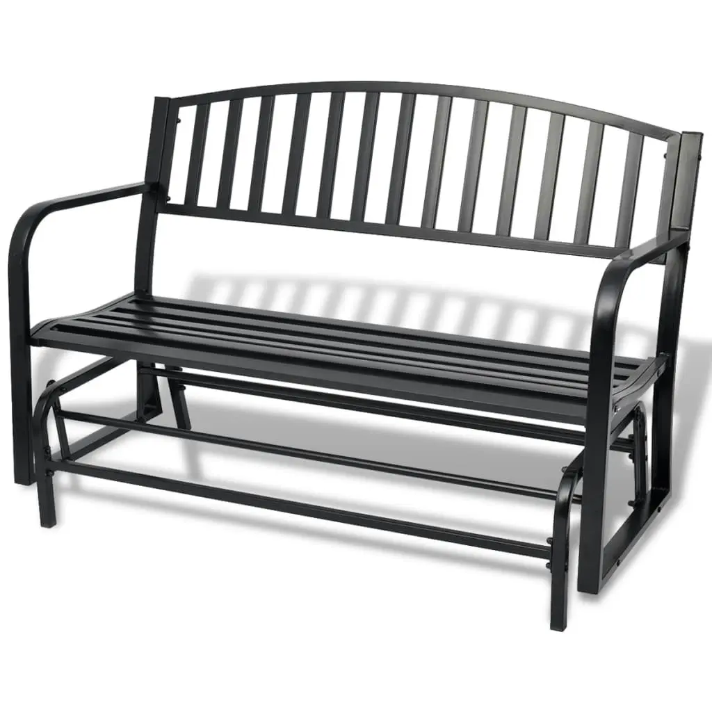 Swing Bench Black Steel 42170