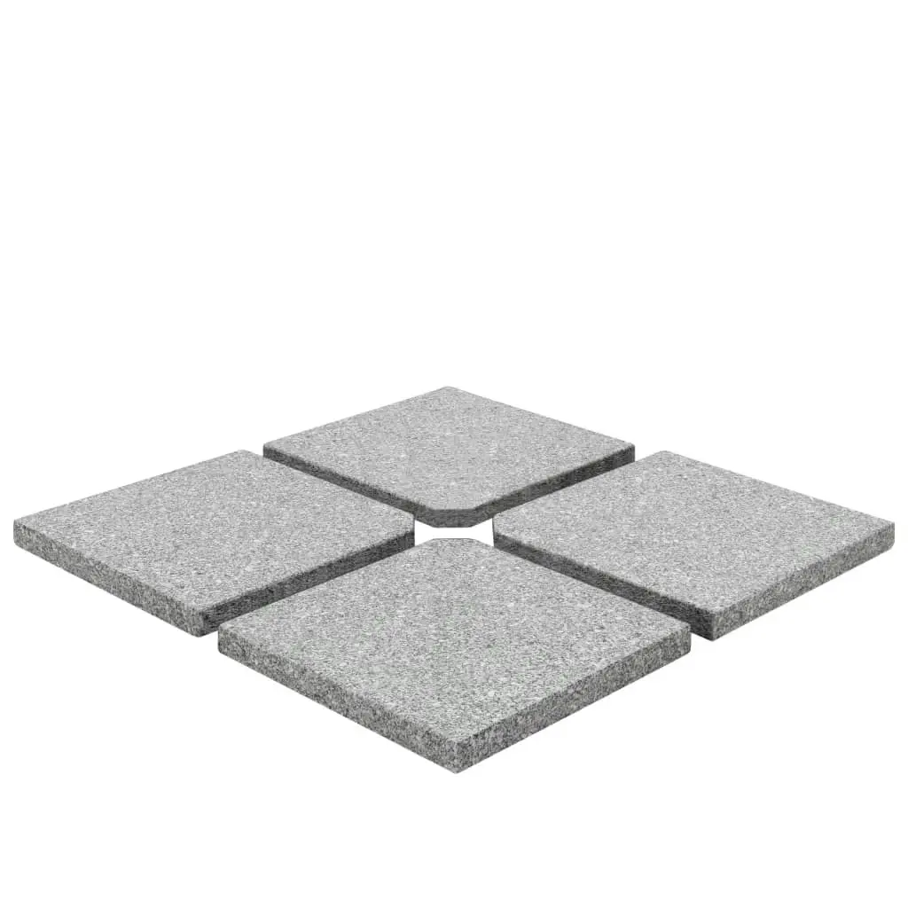 Umbrella Weight Plates 4 pcs Grey Granite Square 100 kg 276268