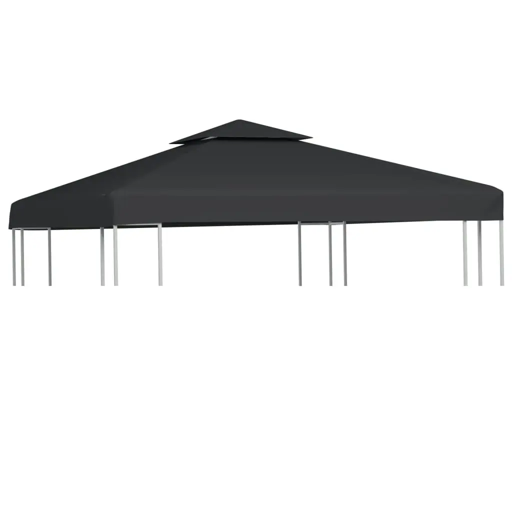 Water-proof Gazebo Cover Canopy 310 g / mÂ² Dark Grey 3 x 3 m 40878