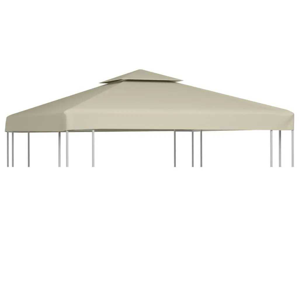 Water-proof Gazebo Cover Canopy Replacement 310 g / mÂ² Beige 3 x 3 m 40875