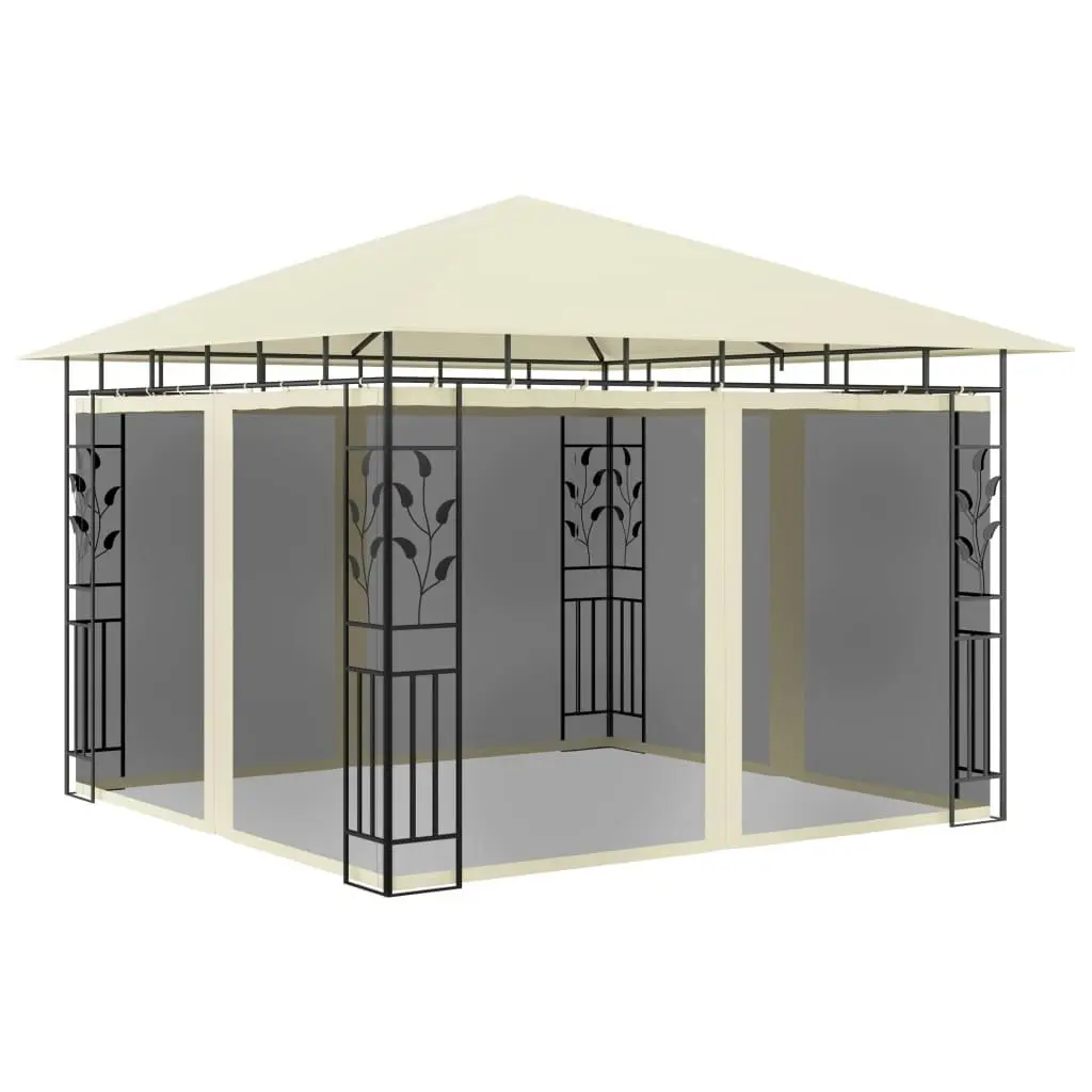 Gazebo with Mosquito Net 3x3x2.73 m Cream 180 g/mÂ² 47969