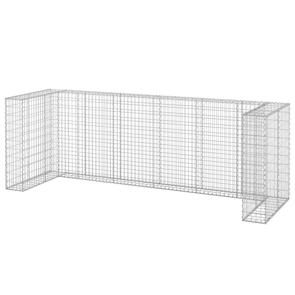 Gabion Wall for Garbage Bins Galvanised Steel 325x100x110 cm 151301