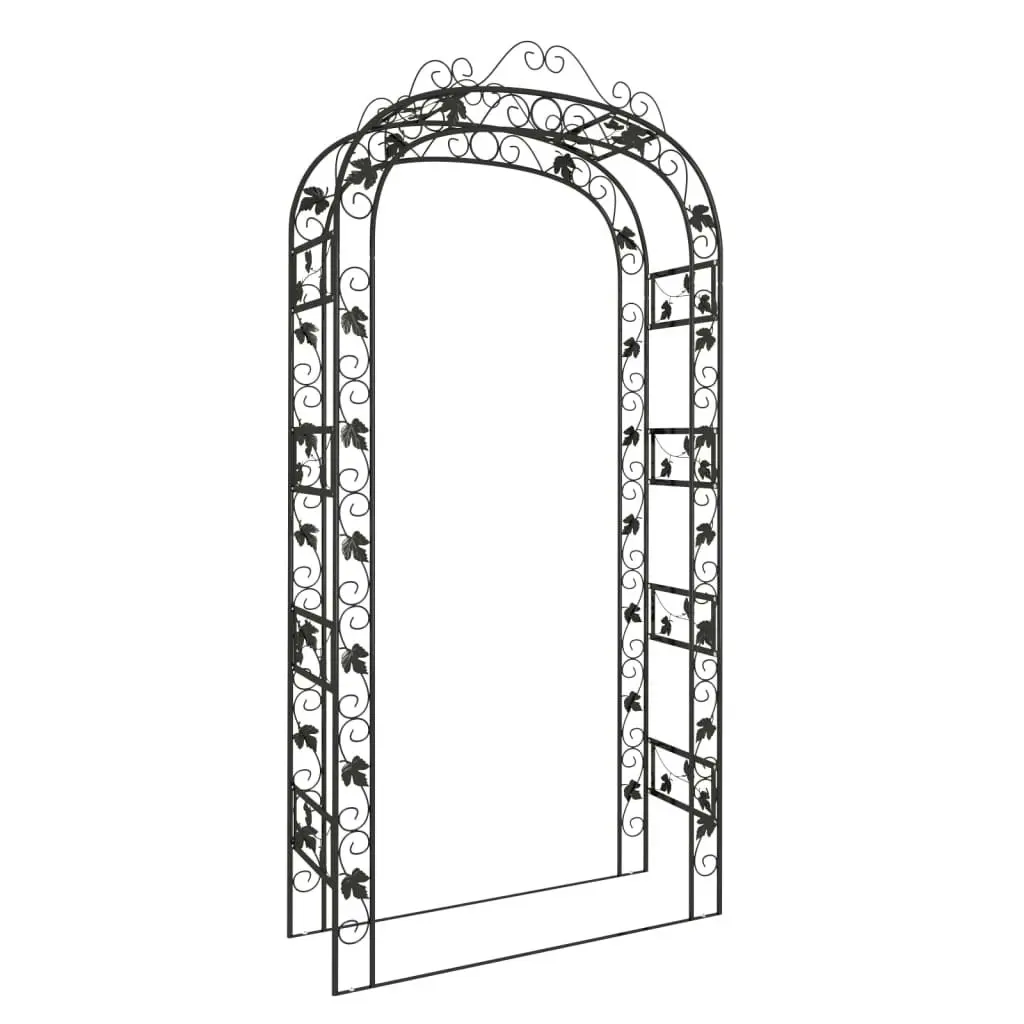 Garden Arch Black 116x45x240 cm Steel 319350