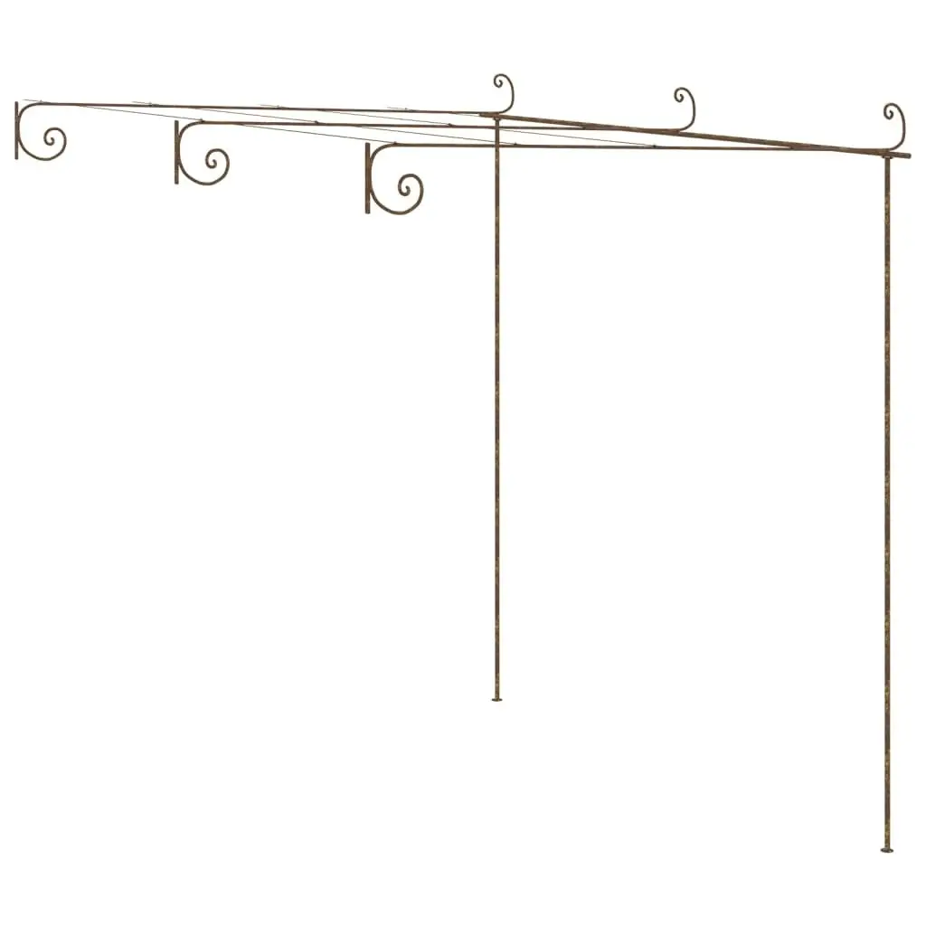 Garden Pergola Antique Brown 3x3x2.5 m Iron 313997