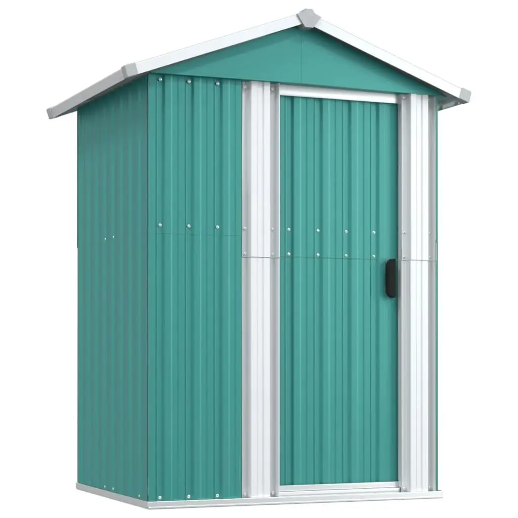 Garden Shed Green 126x97.5x177 cm Galvanised Steel 316233