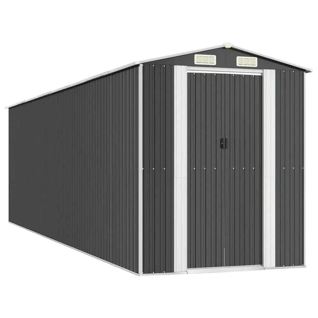 Garden Shed Anthracite 192x689x223 cm Galvanised Steel 3147455