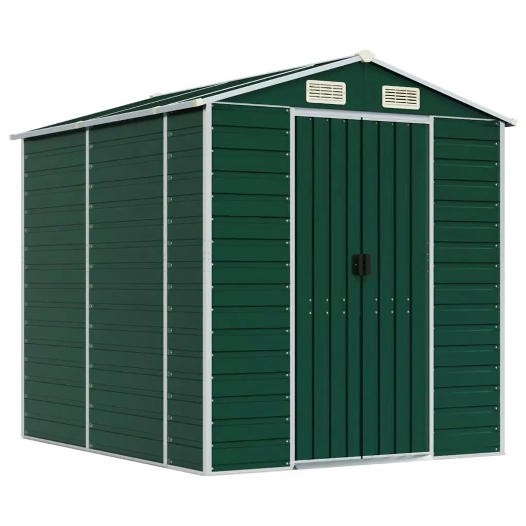 Garden Shed Green 191x215x198 cm Galvanised Steel 3188232