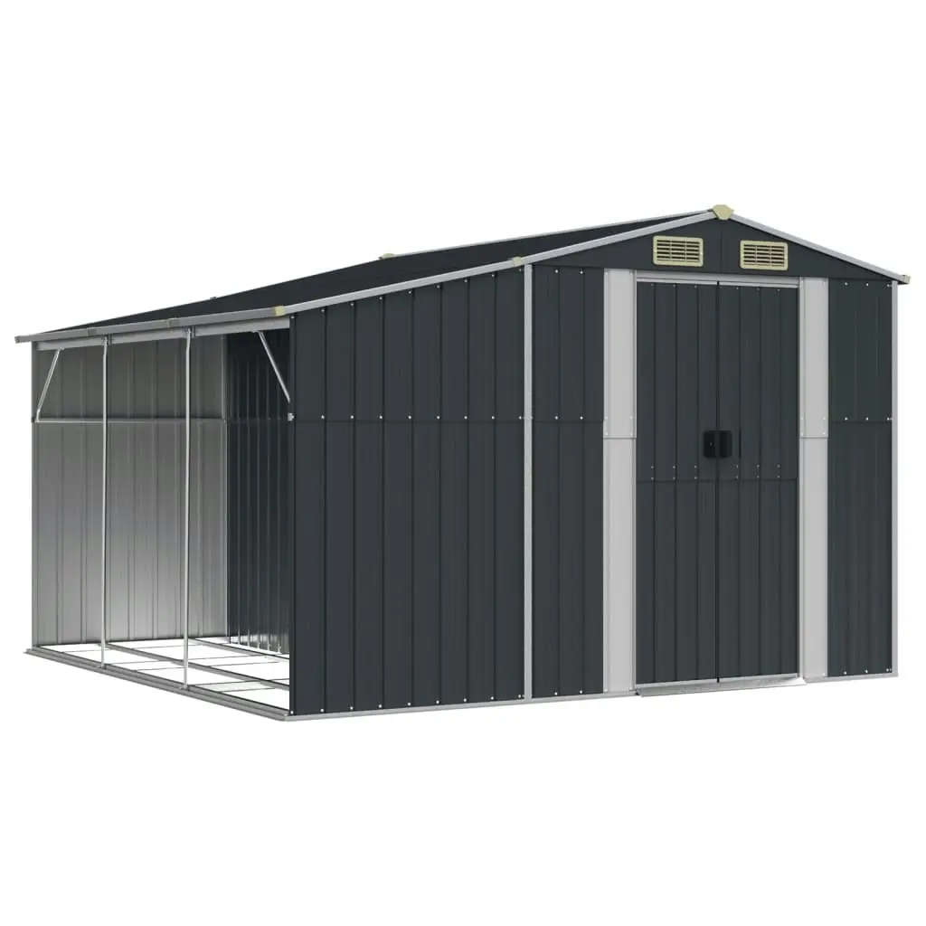 Garden Shed Anthracite 277x279x179 cm Galvanised Steel 3188293