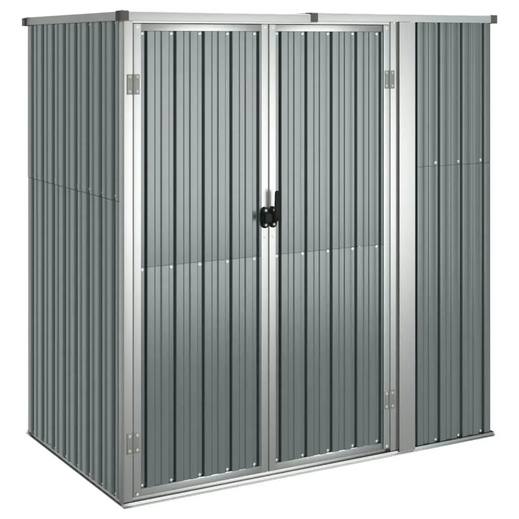 Garden Tool Shed Grey 161x89x161 cm Galvanised Steel 316210