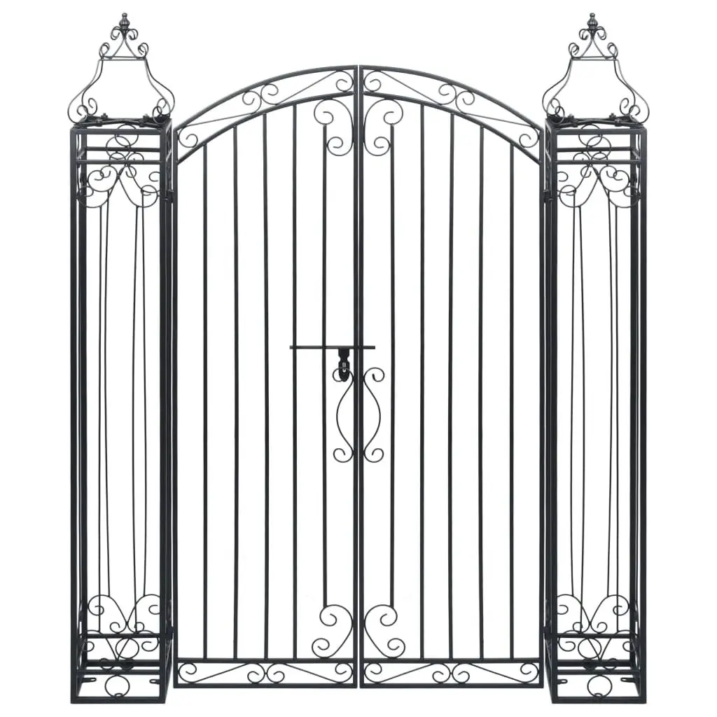 Ornamental Garden Gate Wrought Iron 122x20.5x160 cm 49420