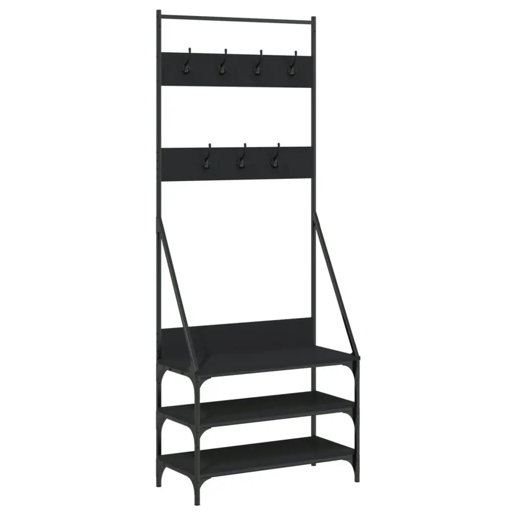 Clothes Rack with Shoe Storage Black 72x34x184 cm 837827