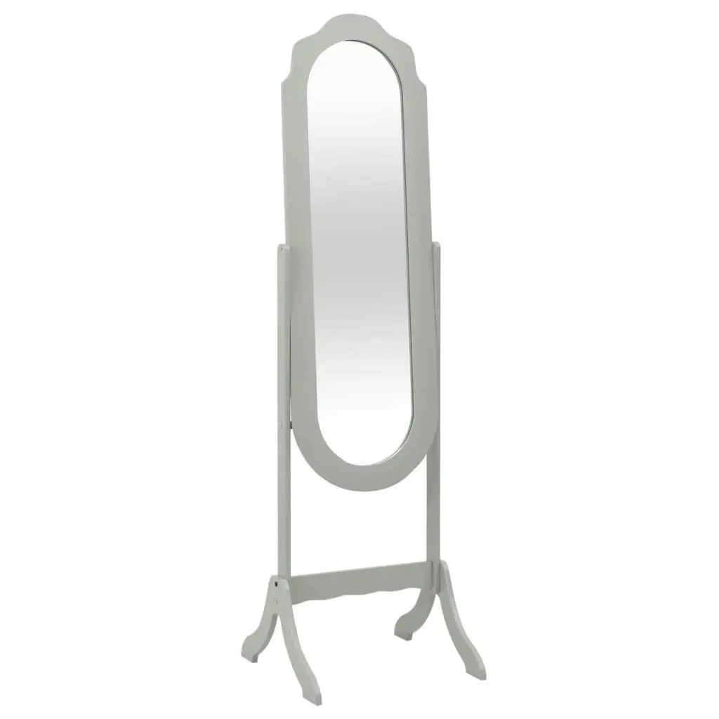 Free Standing Mirror Grey 46x48x164 cm 323965