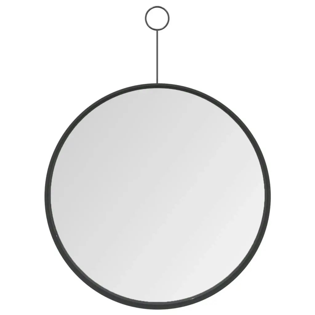 Hanging Mirror with Hook Black 30 cm 322307