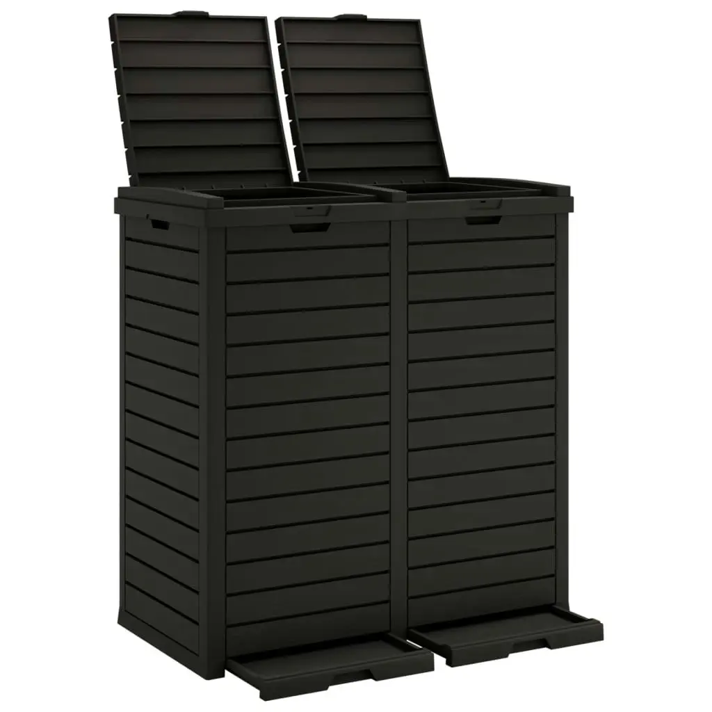 Outdoor Garbage Bin Black 78x41x86 cm Polypropylene 364173