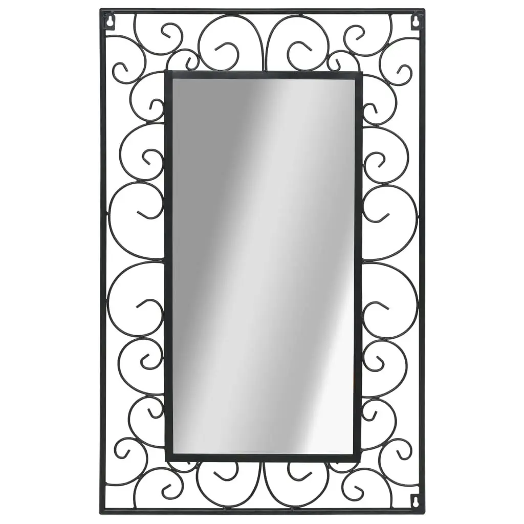 Wall Mirror Rectangular 50x80 cm Black 245921