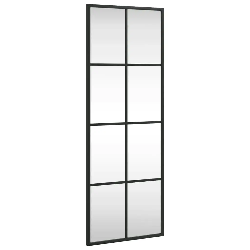 Wall Mirror Black 30x80 cm Rectangle Iron 358642